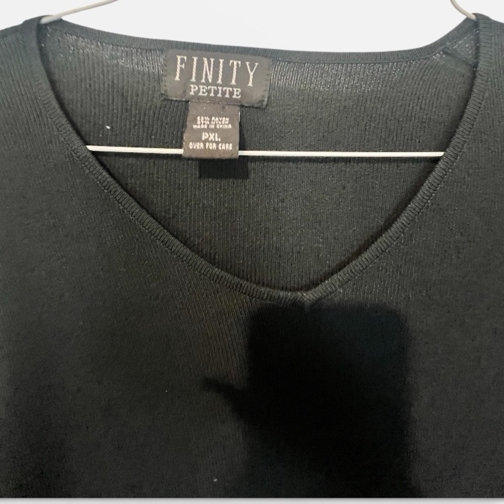 Finity Classic Black V-Neck Top - Picture 2 of 2